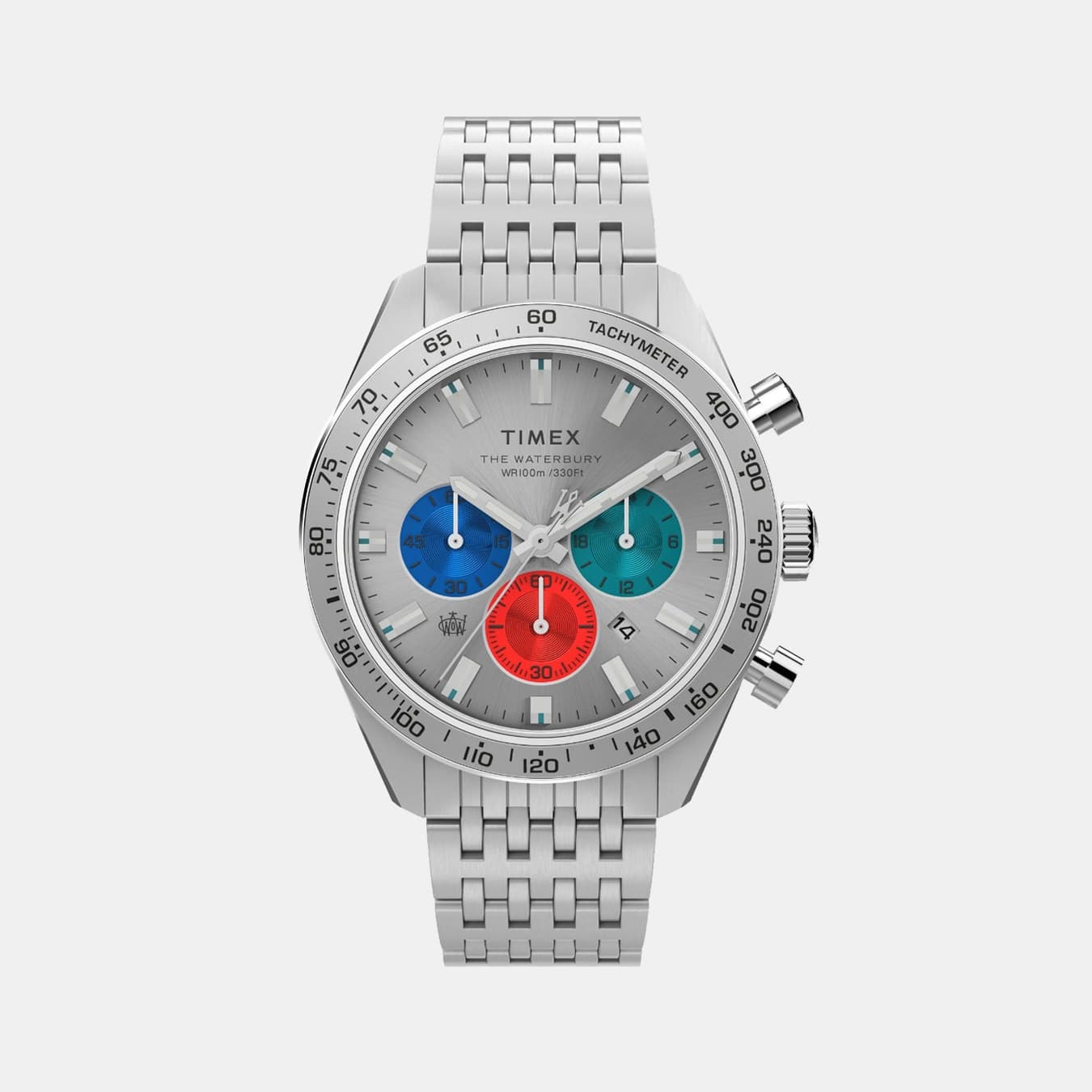 Waterbury Men's Quartz Silver Dial Chronograph Stainless Steel Watch TW2V42400UJ