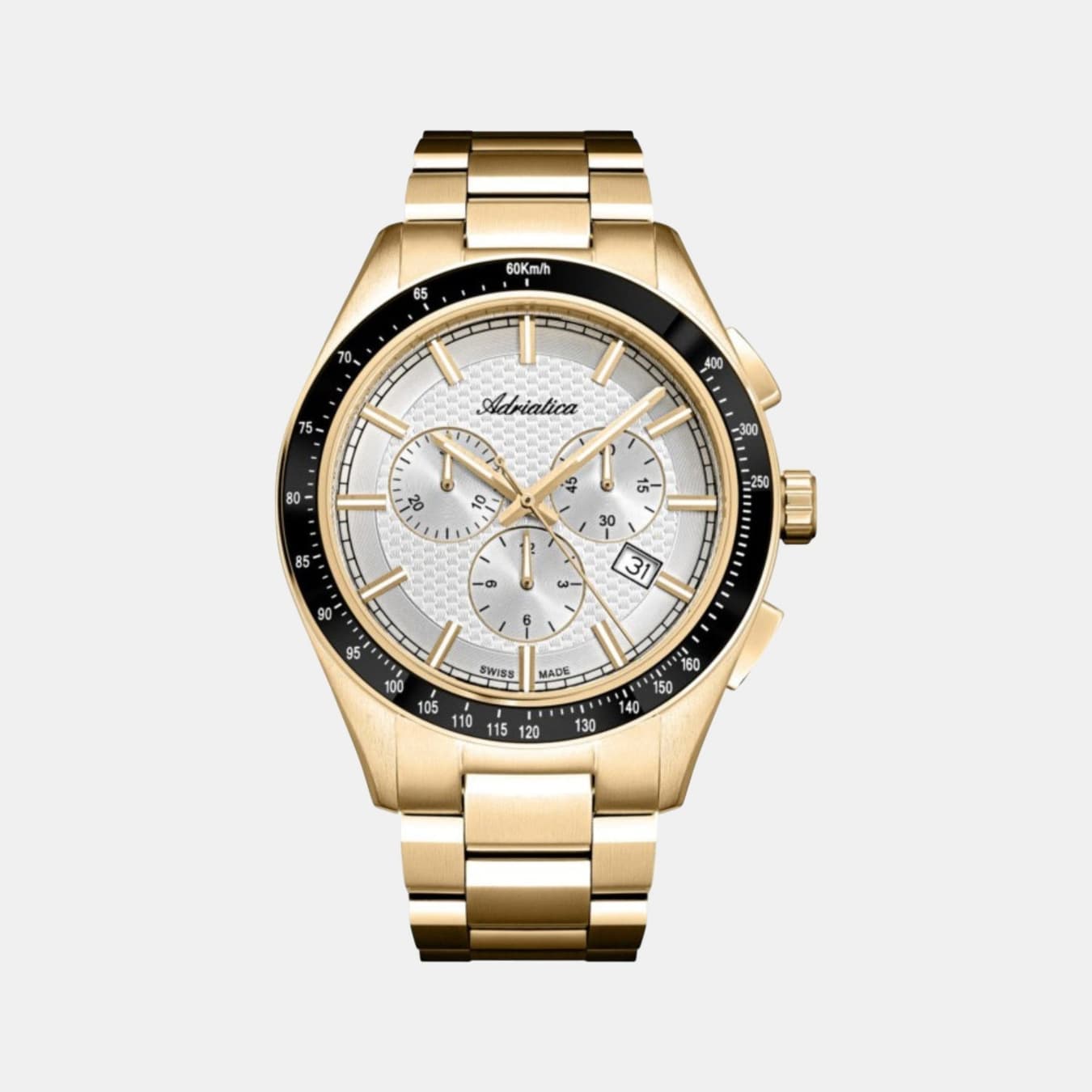 Men's Quartz Silver Dial Chronograph Stainless Steel Watch A8245.1113CH