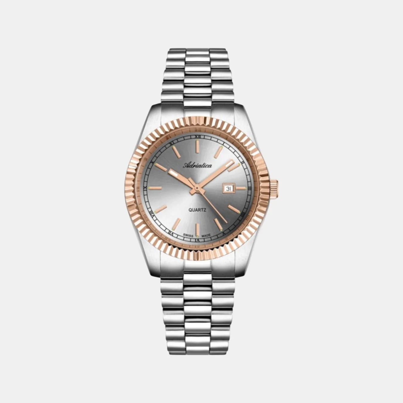 Women's Quartz Grey Dial Analog Stainless Steel Watch A3090.R117QXL