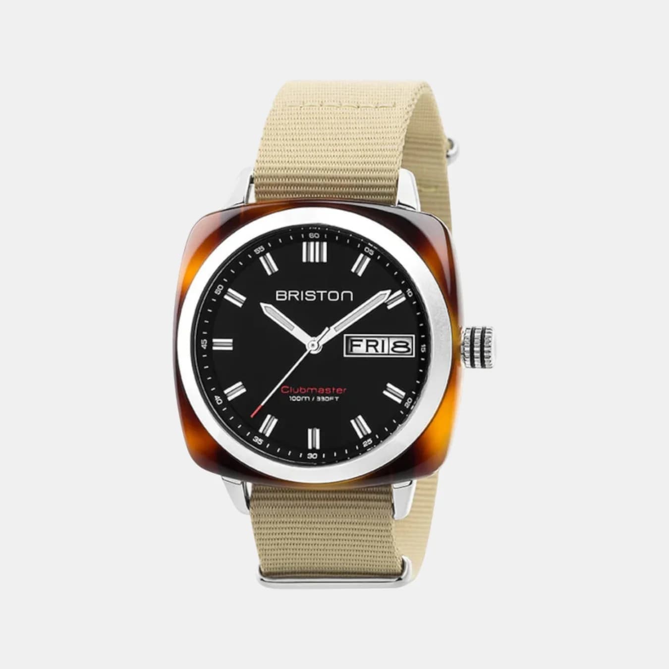 Clubmaster Sport Men's Quartz Black Dial Analog NATO Watch 17342.SA.TS.1.NK