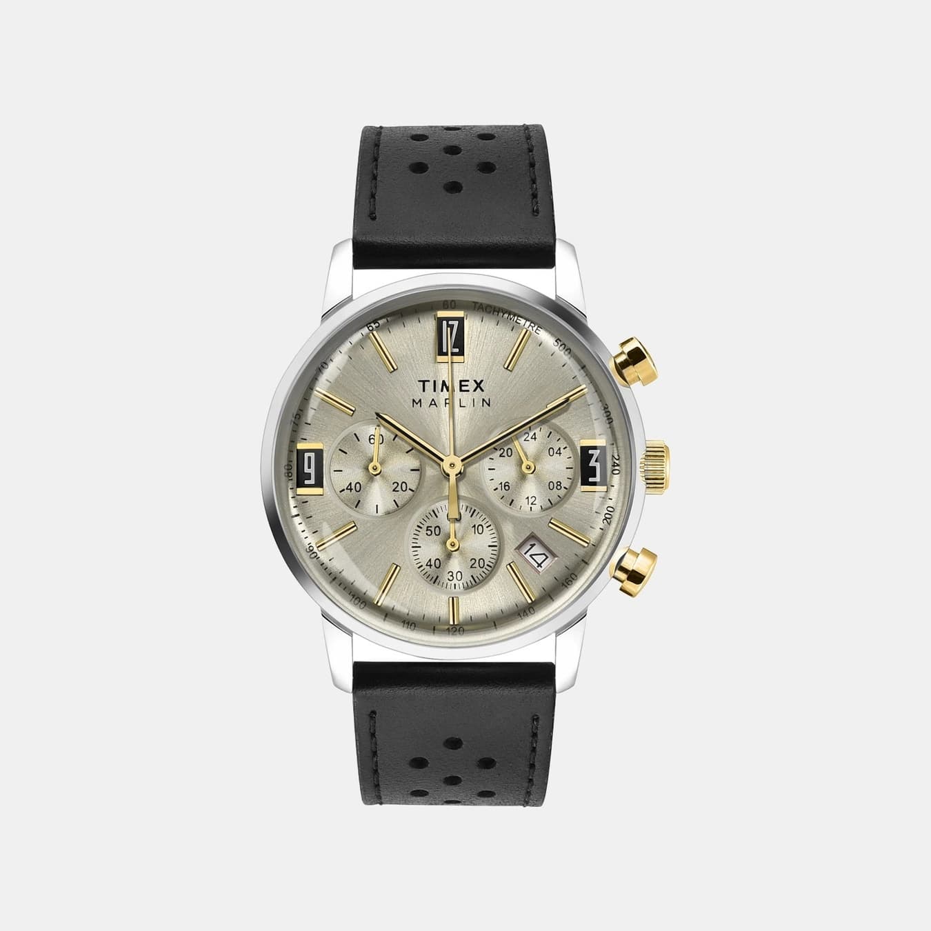 Marlin Men's Quartz Champagne Dial Chronograph Leather Watch TWEG26705