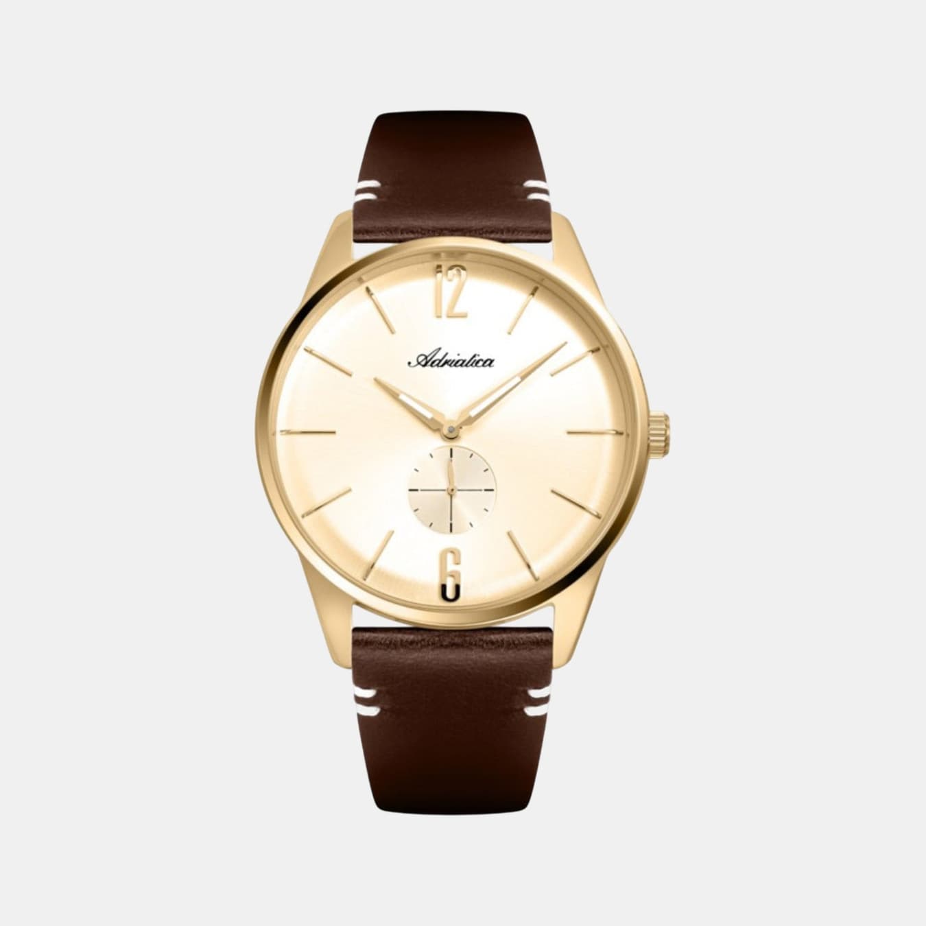 Men's Quartz Champagne Dial Analog Leather Watch A8264.1251XLQ