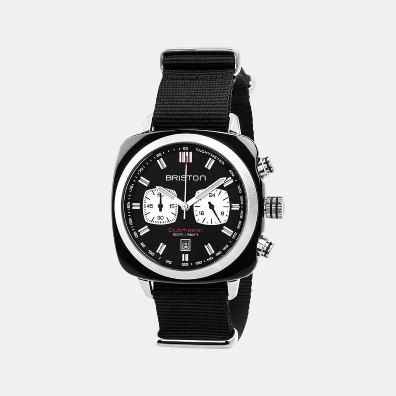 Clubmaster Sport Men's Quartz Black Dial Chronograph NATO Watch 17142.SA.BS.1.NB
