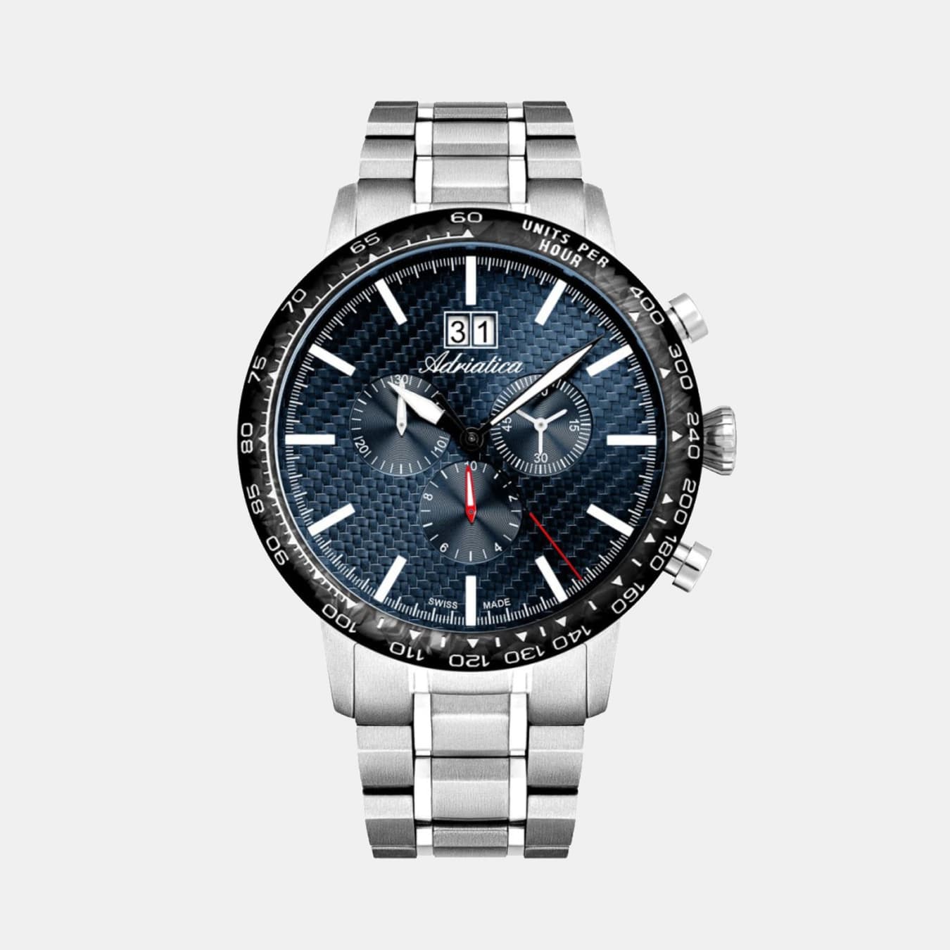 Men's Quartz Blue Dial Chronograph Stainless Steel Watch A8383.4115CH