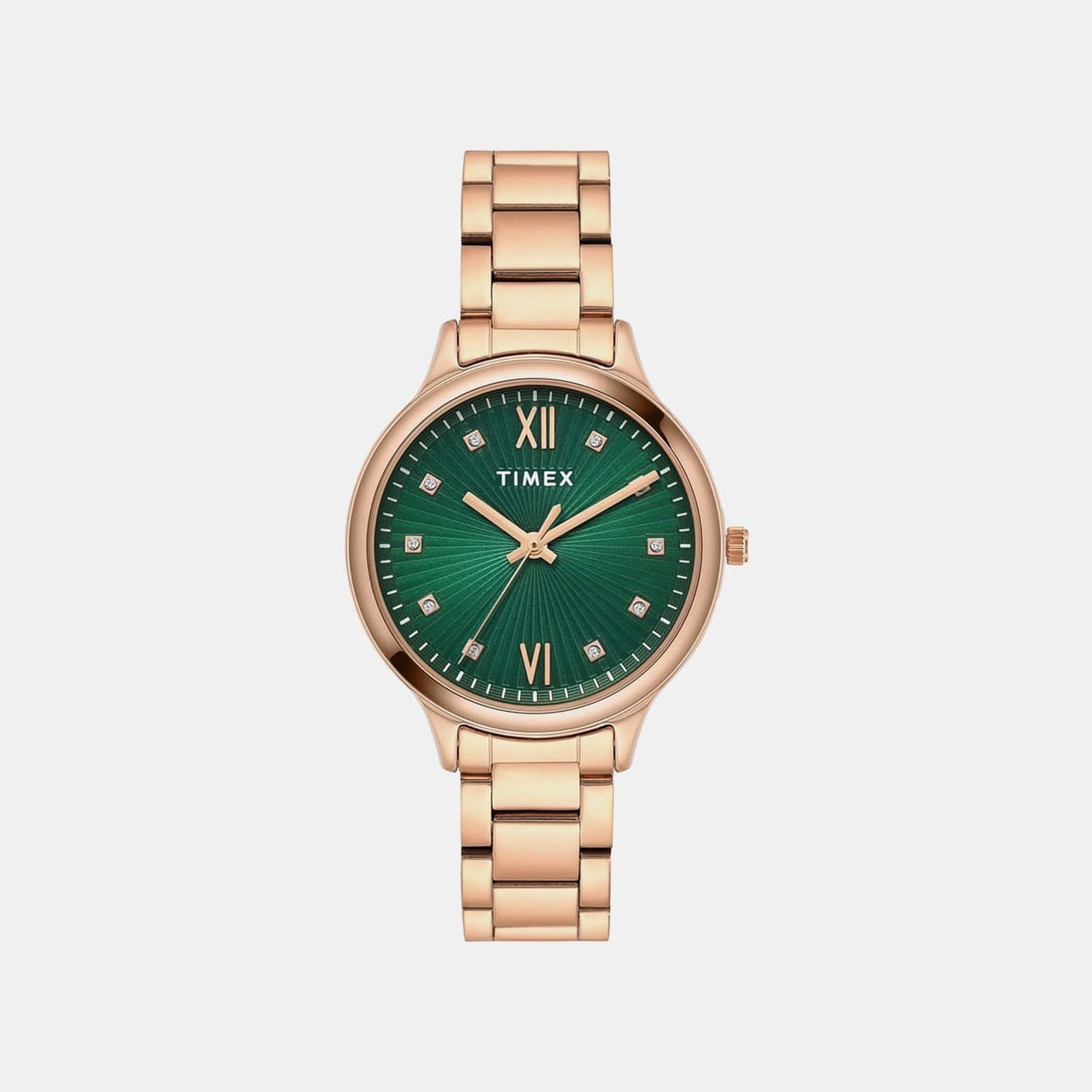 Trendline Women's Quartz Green Dial Analog Stainless Steel Watch TWTL12115