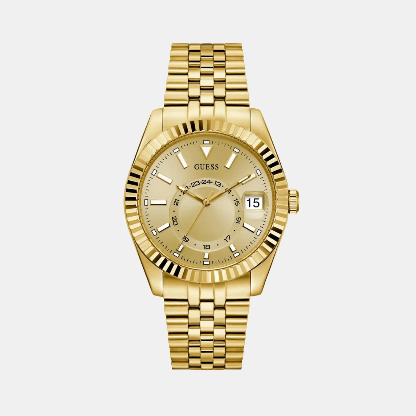 Jaden Men's Quartz Champagne Dial Analog Stainless Steel Watch GW0977G2
