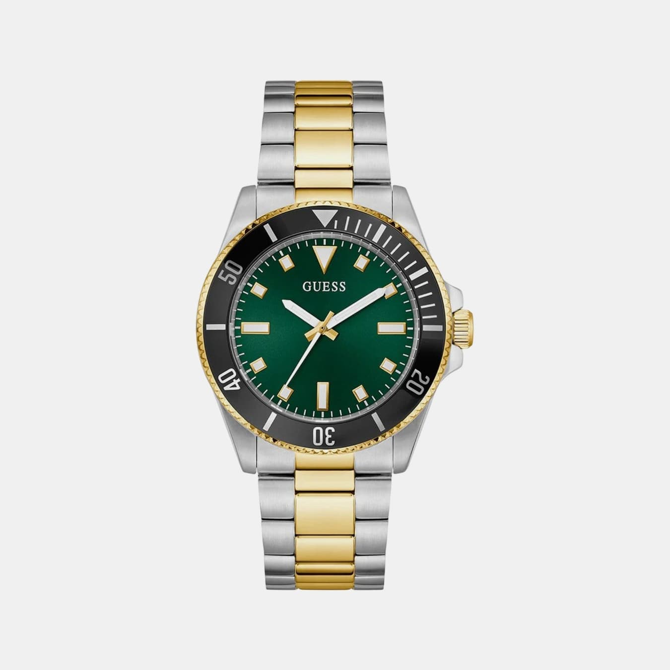 Men's Quartz Green Dial Analog Stainless Steel Watch GW0968G4