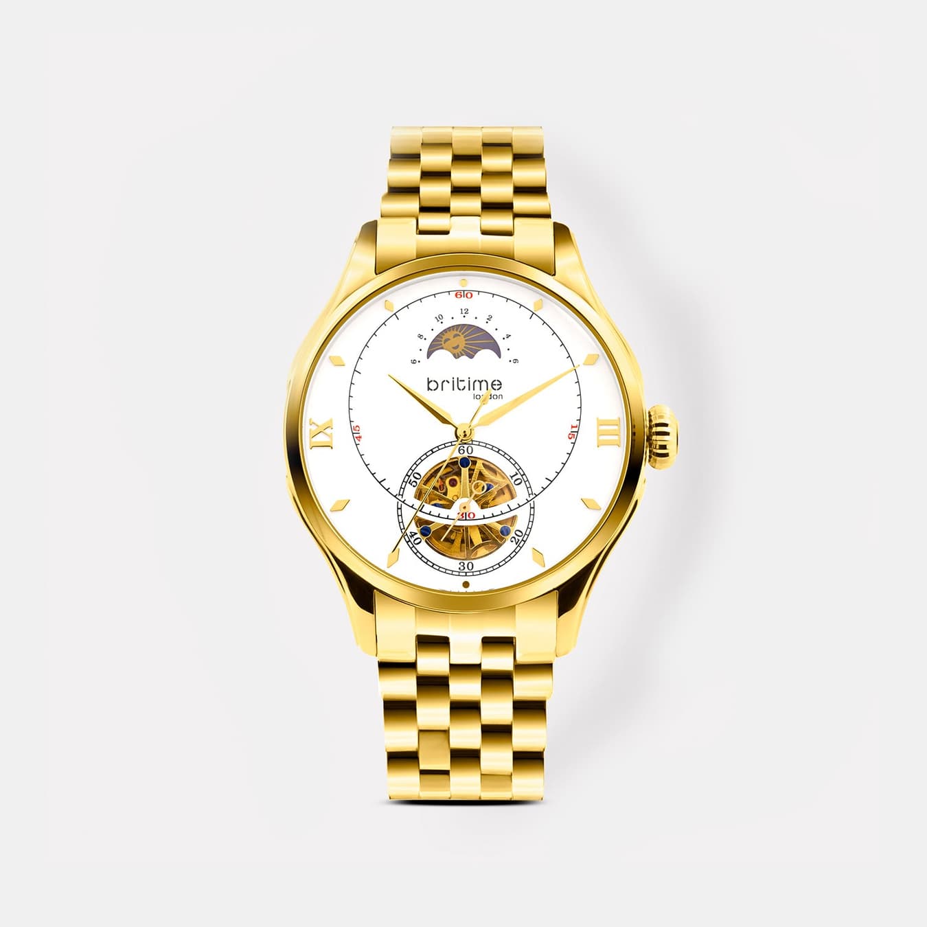 Men's Automatic Silver Dial Analog Metal Watch 479-M20202