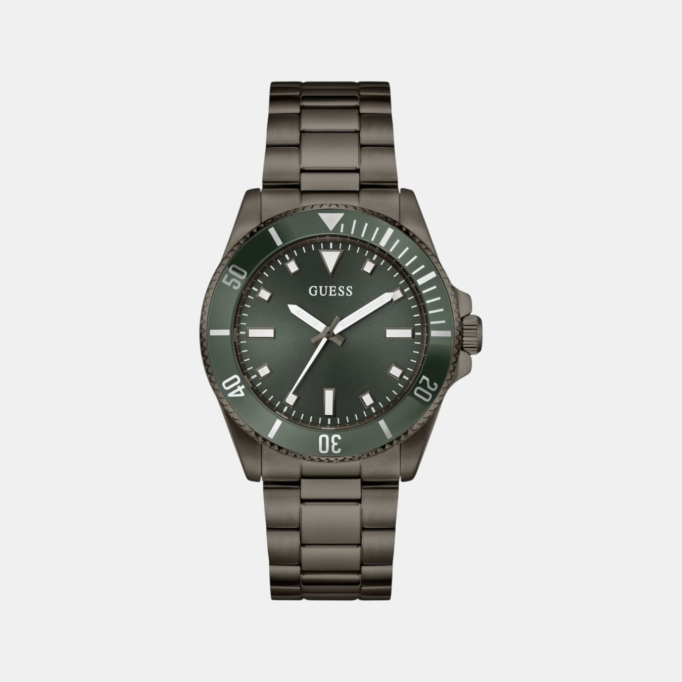Cliff Men's Quartz Green Dial Analog Stainless Steel Watch GW0968G3