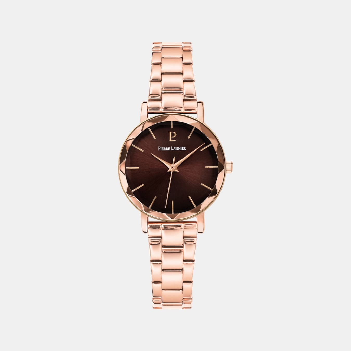 Multiples Women's Quartz Brown Dial Analog Stainless Steel Watch 012P988