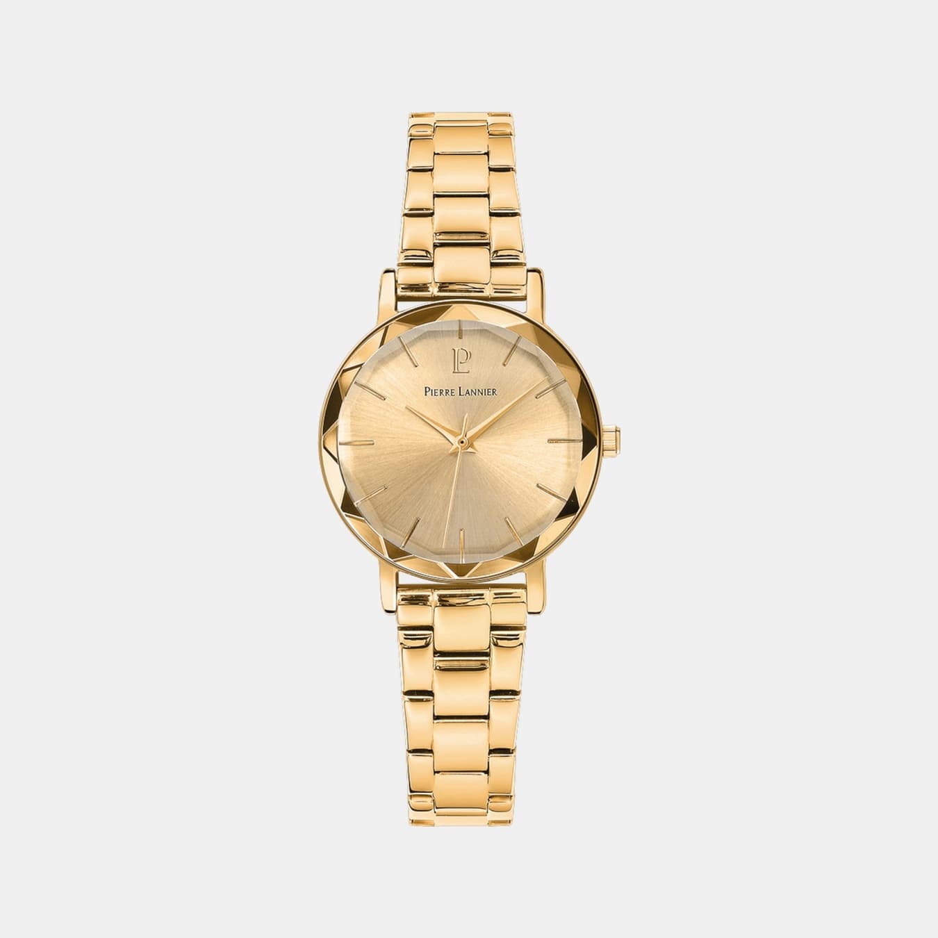 Multiples Women's Quartz Gold Dial Analog Stainless Steel Watch 012P542