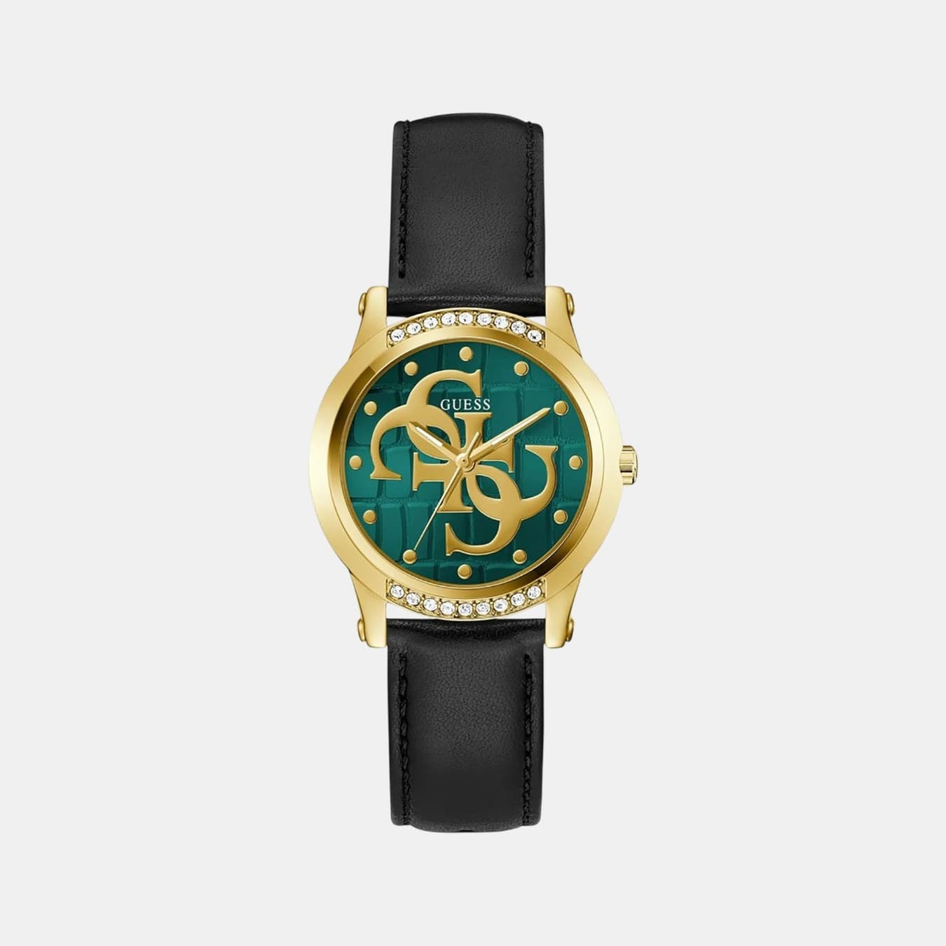 Annette Women's Quartz Green Dial Analog Leather Watch GW0860L6