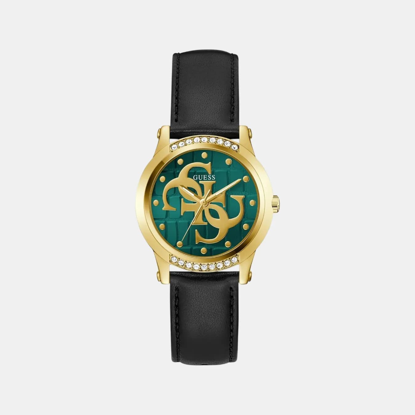 Annette Women's Quartz Green Dial Analog Leather Watch GW0860L6