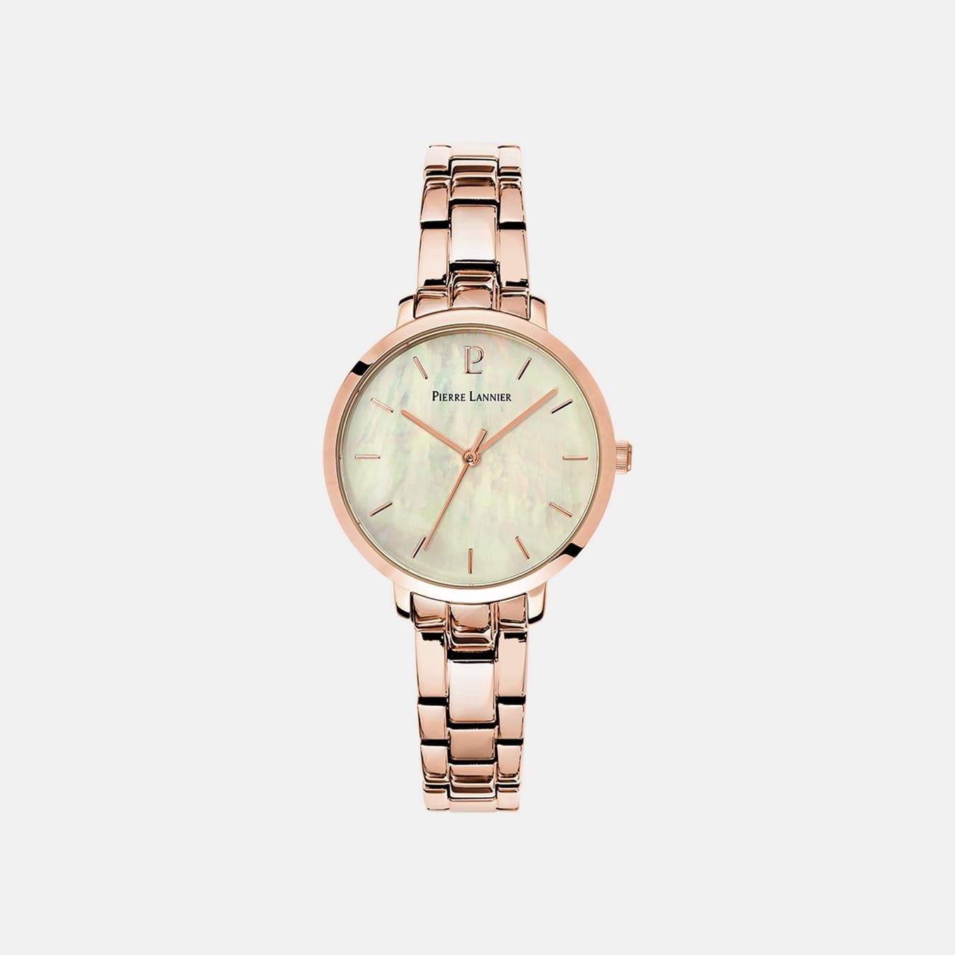 Aura Women's Quartz White Dial Analog Stainless Steel Watch 055M999