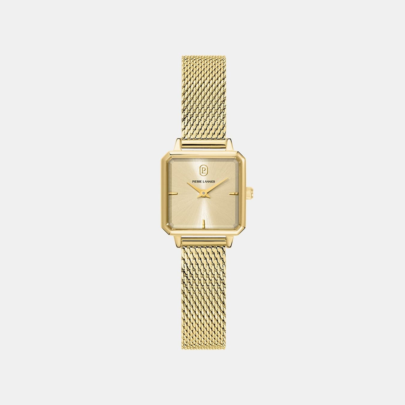 Leonor Women's Quartz Gold Dial Analog Mesh Watch 072J542
