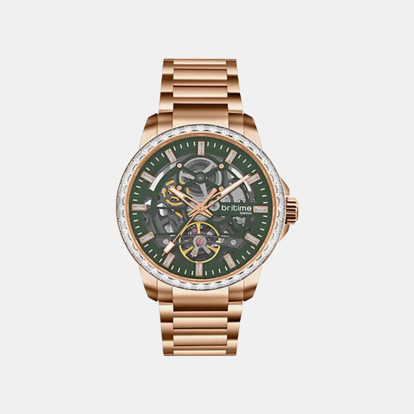 Vantor Men's Automatic Green Dial Analog Metal Watch 585-M31403
