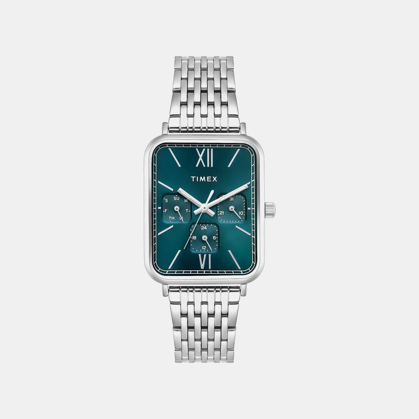 Trendline Men's Quartz Teal Dial Multi-Function Stainless Steel Watch TWEG34600