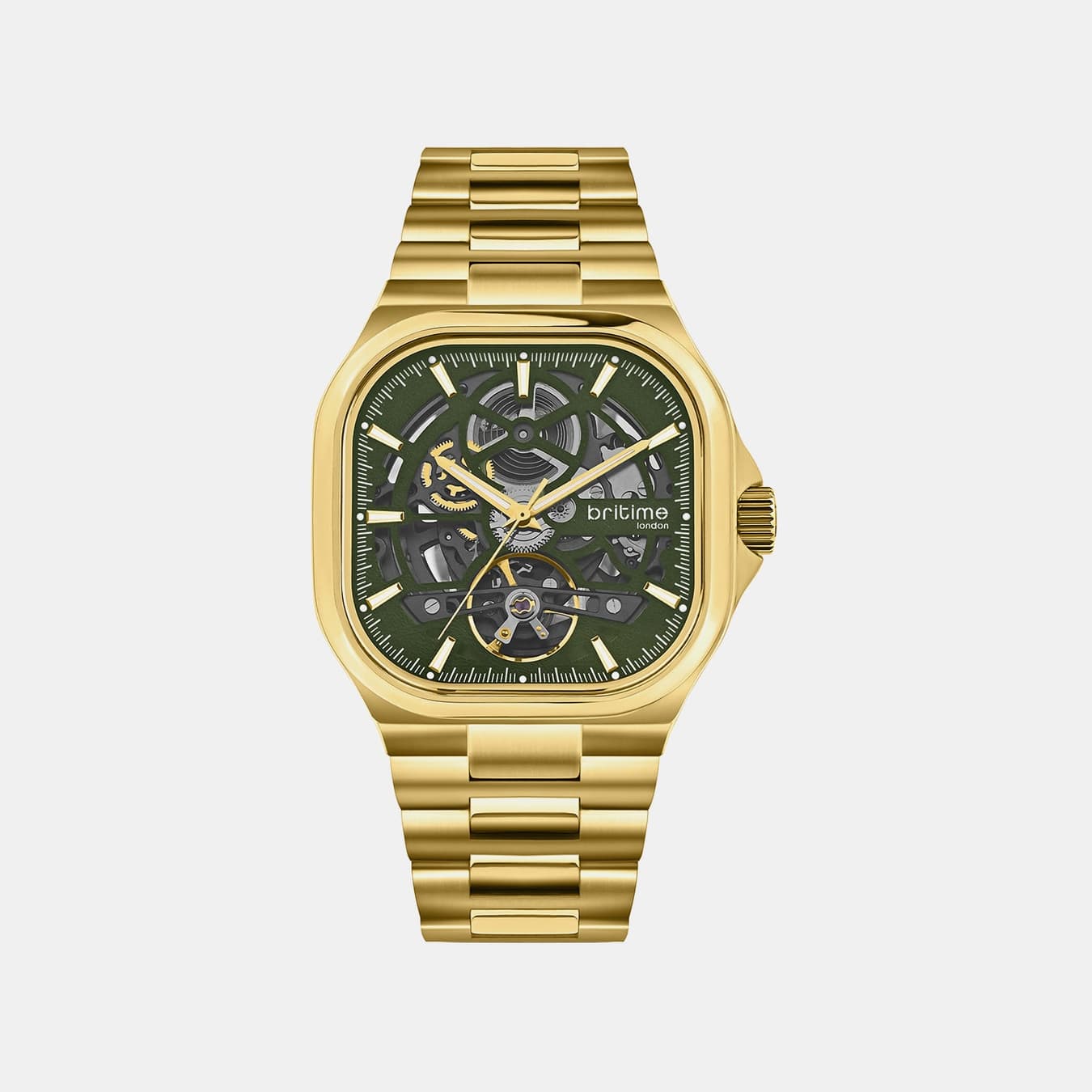 Monarch Men's Automatic Green Dial Analog Steel Watch 969-M21402