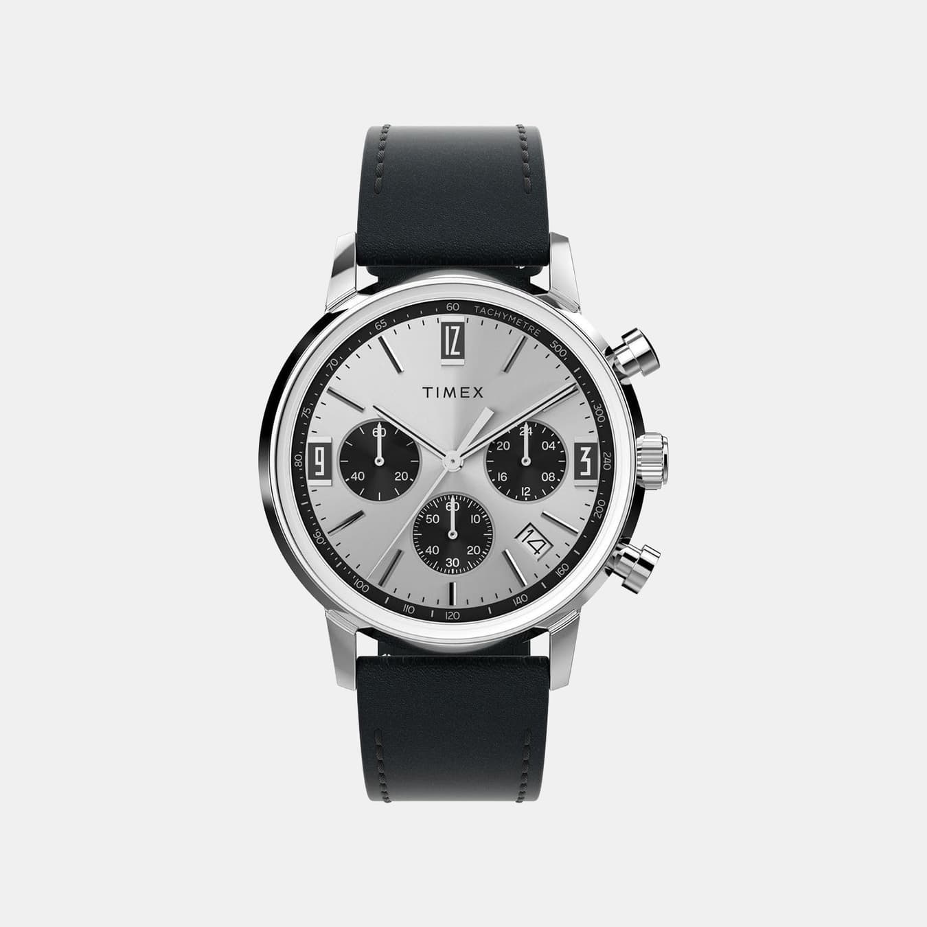 Men's Quartz Silver Dial Chronograph Leather Watch TW2W10300UJ