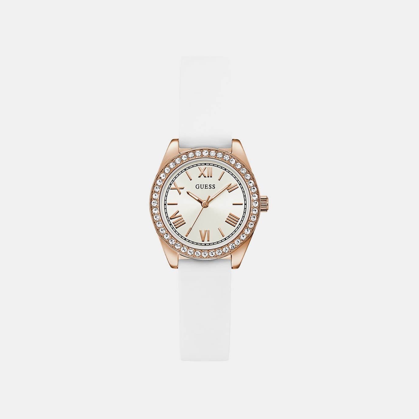 Women's Quartz White Dial Analog Leather Watch GW1000L3