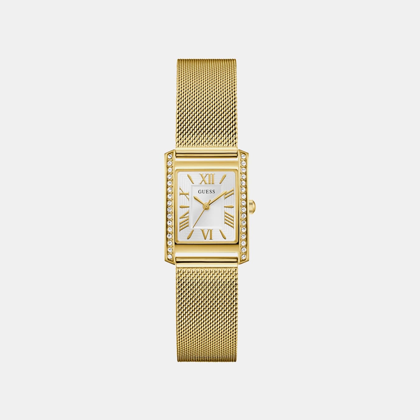 Women's Quartz White Dial Analog Mesh Watch GW0997L2