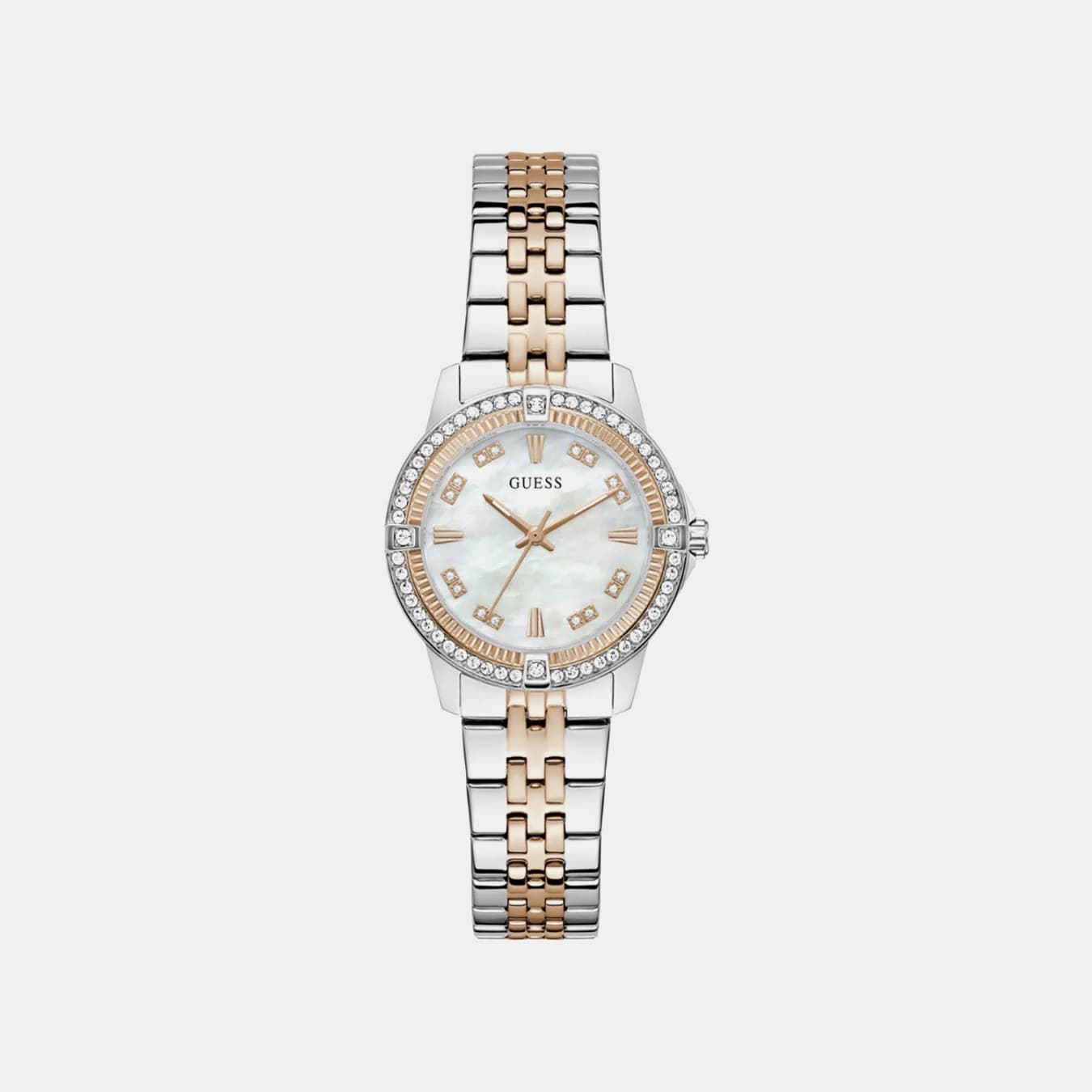 Women's Quartz Mother Of Pearl Dial Analog Stainless Steel Watch GW1027L5