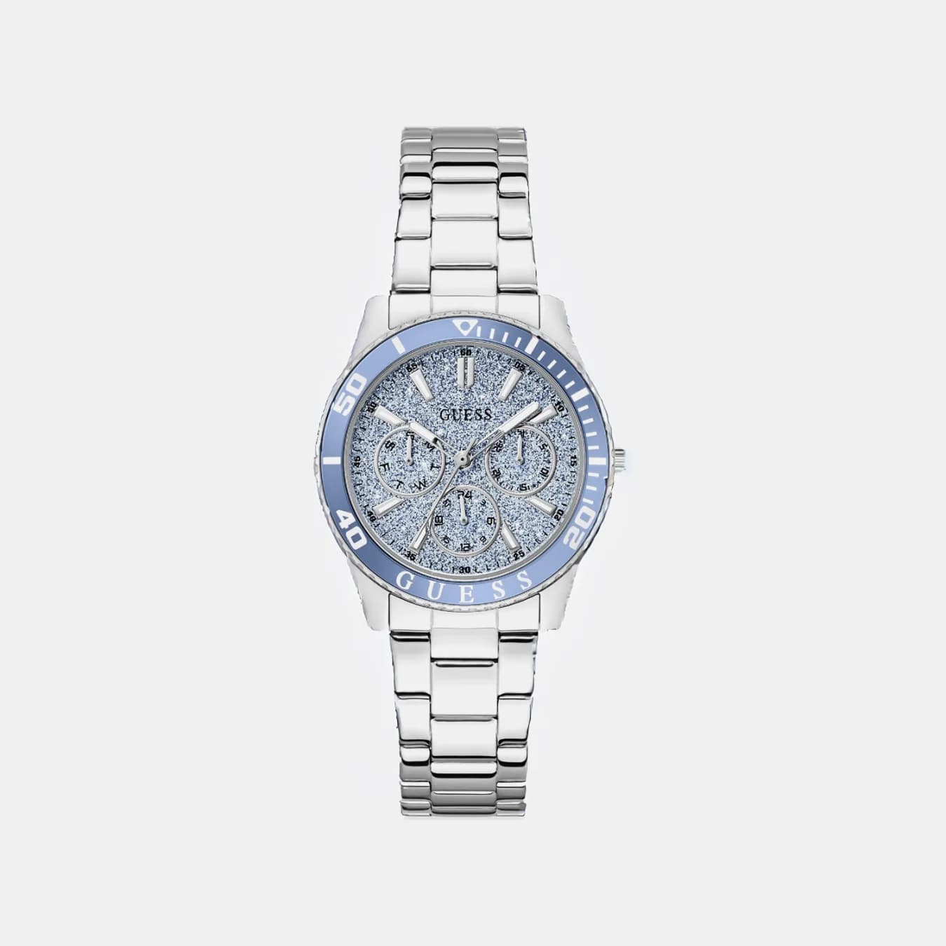Women's Quartz Blue Dial Multi-Function Stainless Steel Watch GW1035L1