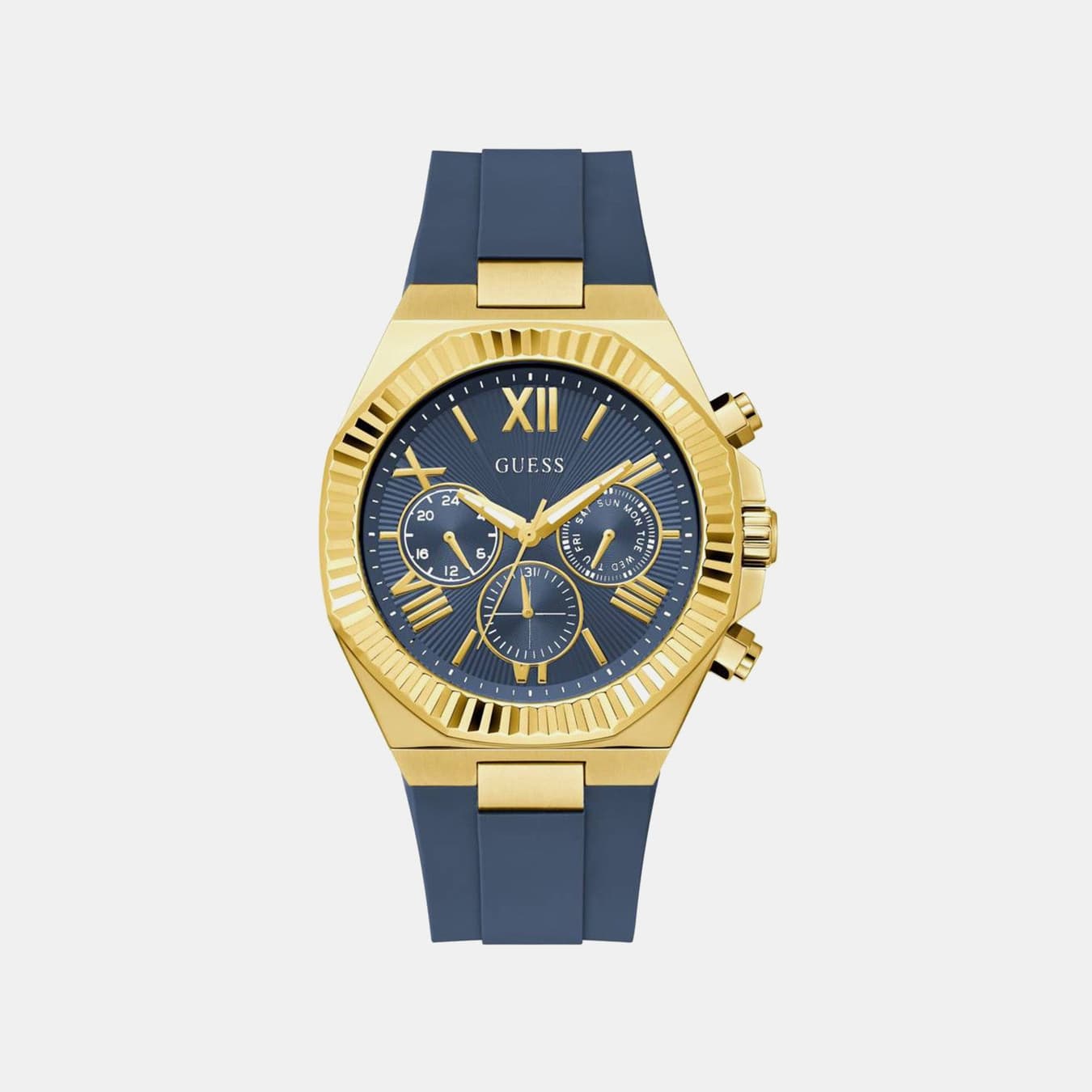 Equity Men's Quartz Blue Dial Chronograph Silicone Watch GW1011G2