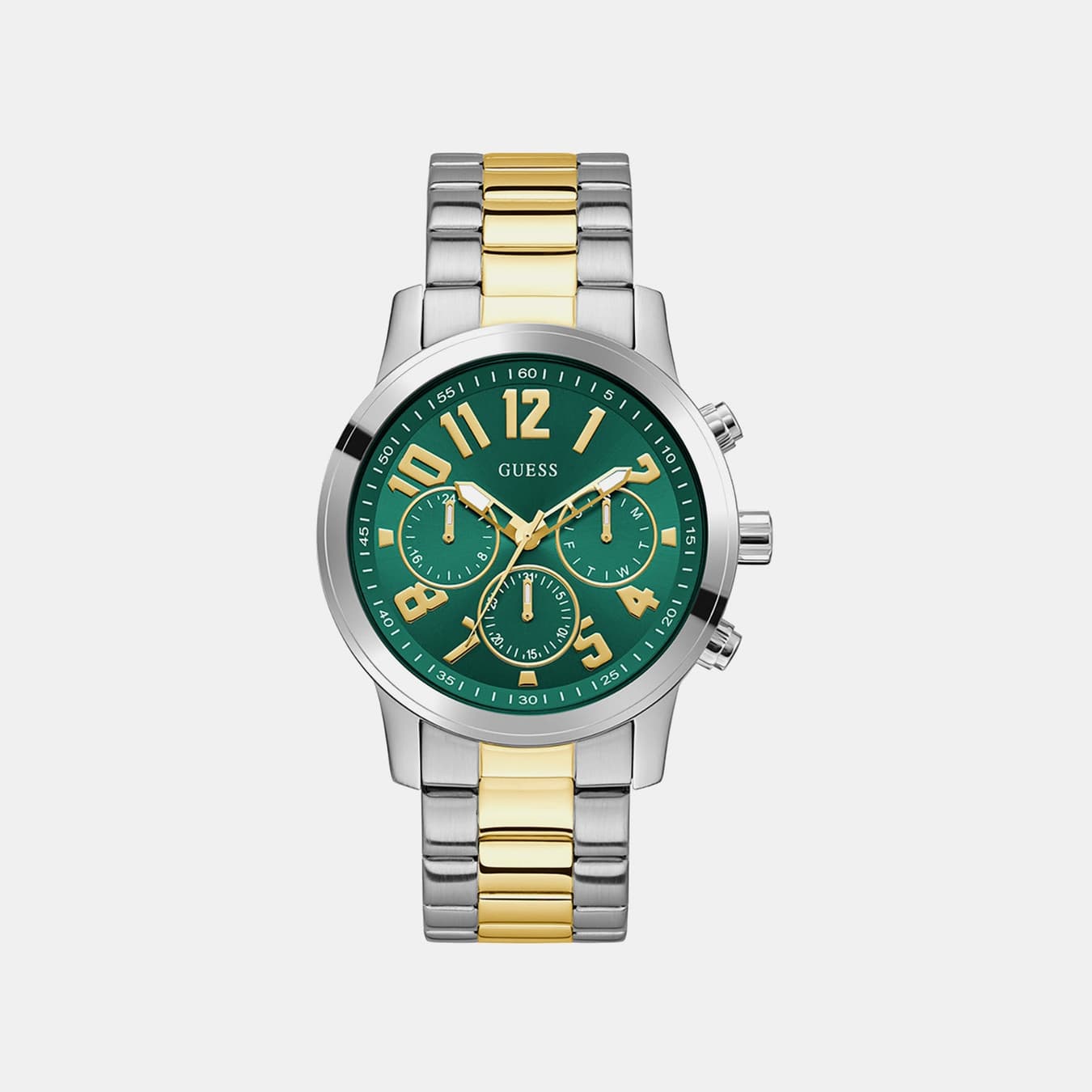 Men's Quartz Green Dial Multi-function Stainless Steel Watch GW1006G4