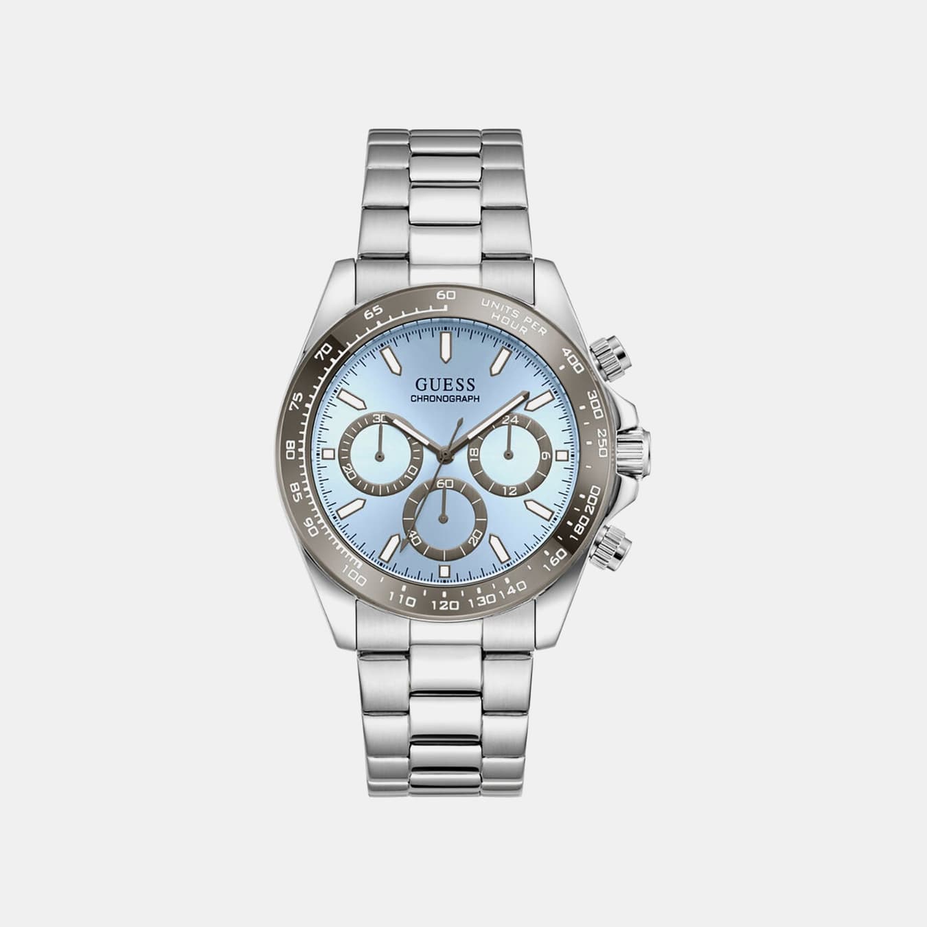 Men's Quartz Blue Dial Chronograph Stainless Steel Watch GW1058G1