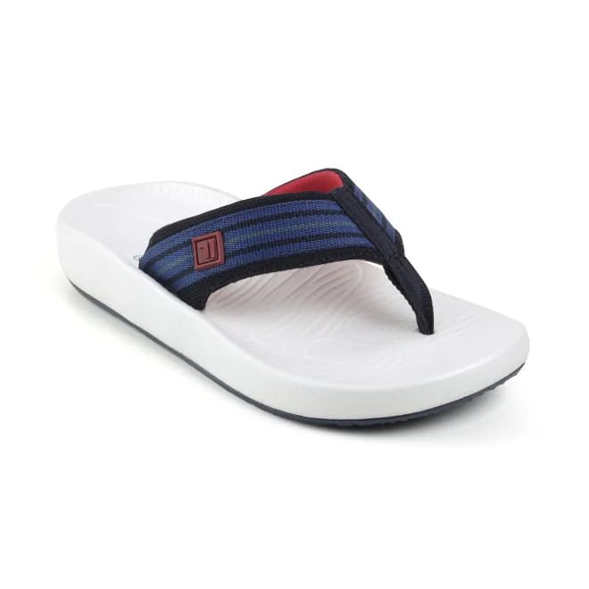 Women's Navy Casual Slip-On Round Toe Flip-Flops