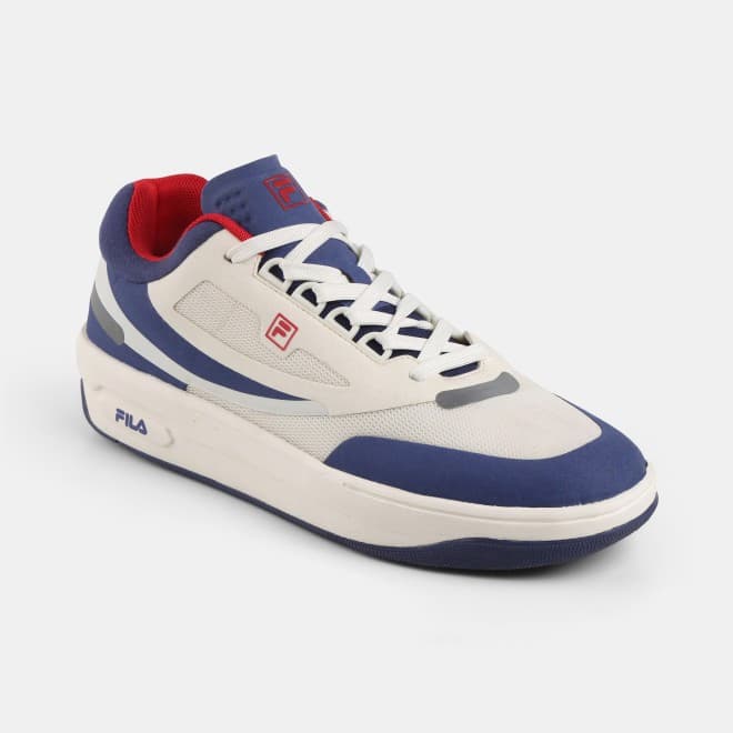 Men's White Sports Lace-Up Low-Top Sneakers