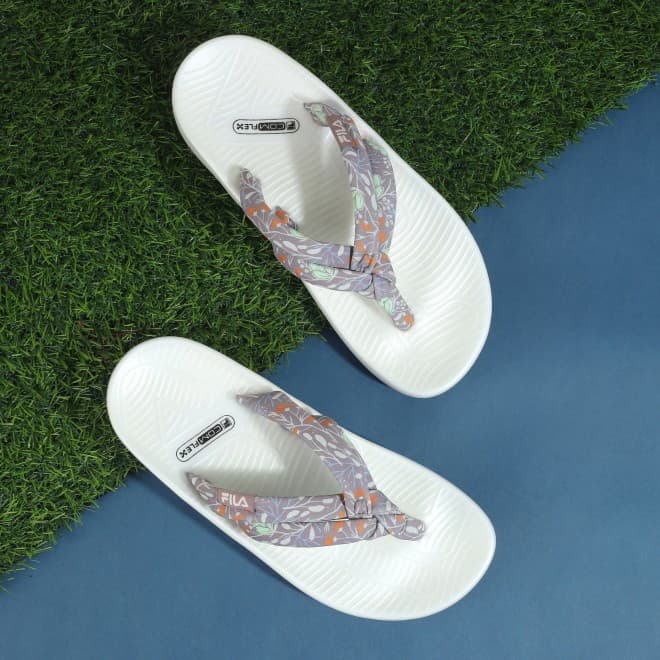 Women's Purple Casual Slip-On Round Toe Flip-Flops