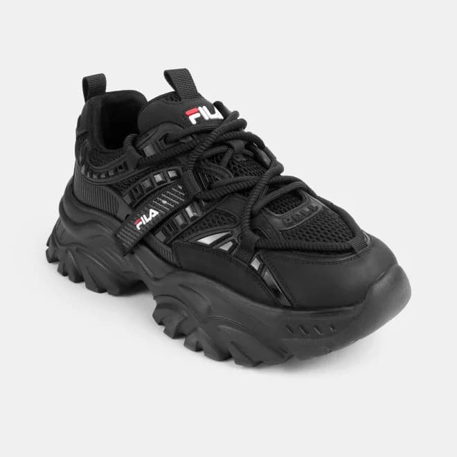 Women's Black Sports Lace-Up Low-Top Walking Shoes