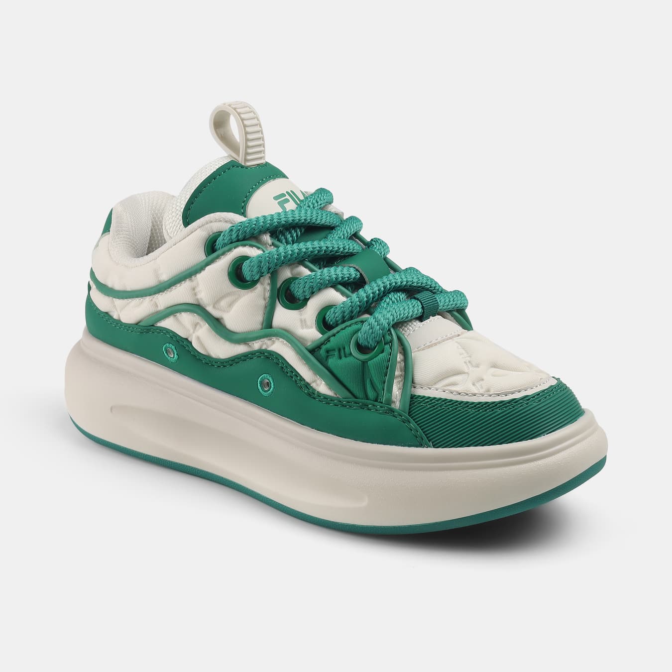 Women's Green Sports Lace-Up Low-Top Sneakers