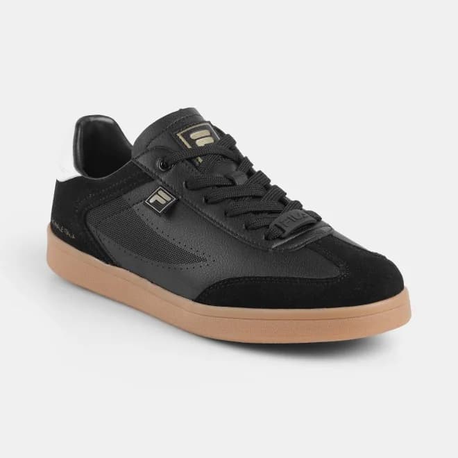 Women's Black Sports Lace-Up Low-Top Sneakers