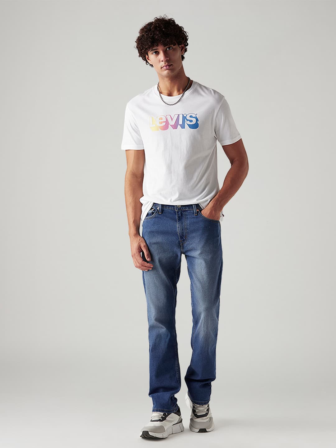 Men's Blue Casual Solid Mid Rise Jeans