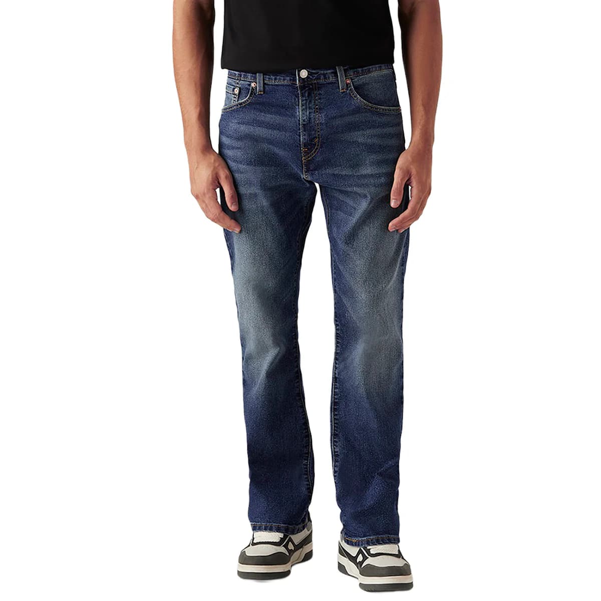Men's Blue Casual Solid Mid Rise Jeans