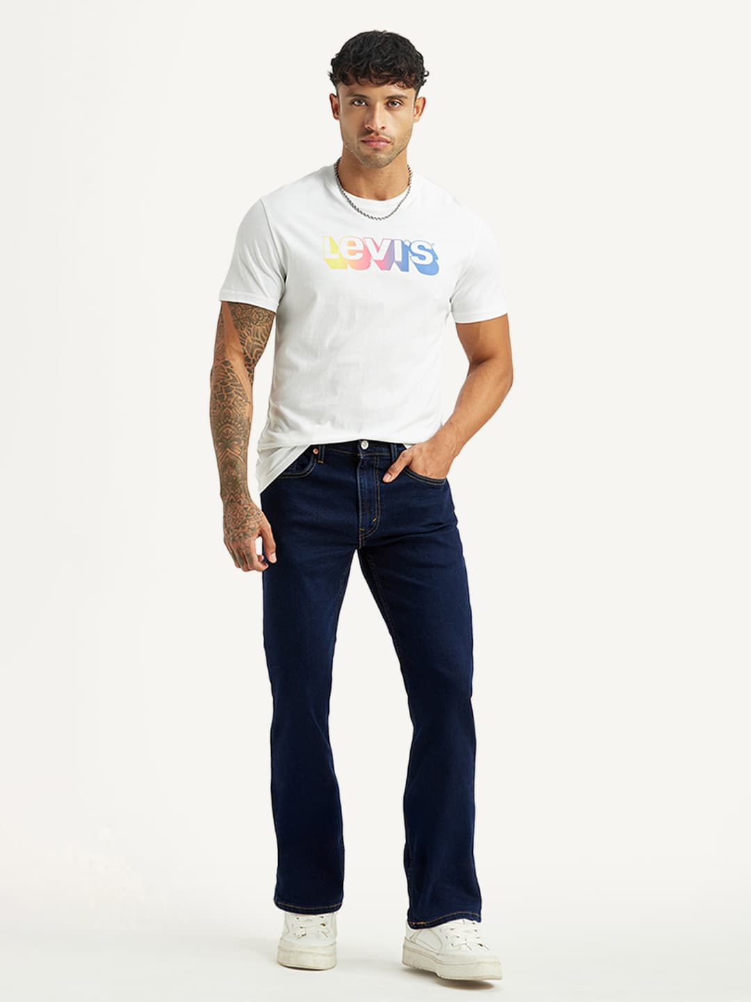 Men's Blue Casual Solid Mid Rise Jeans