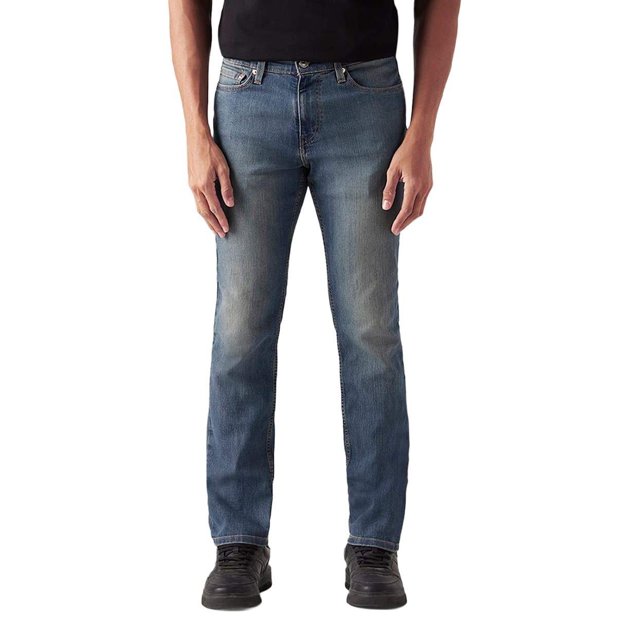 Men's Blue Casual Solid Mid Rise Jeans