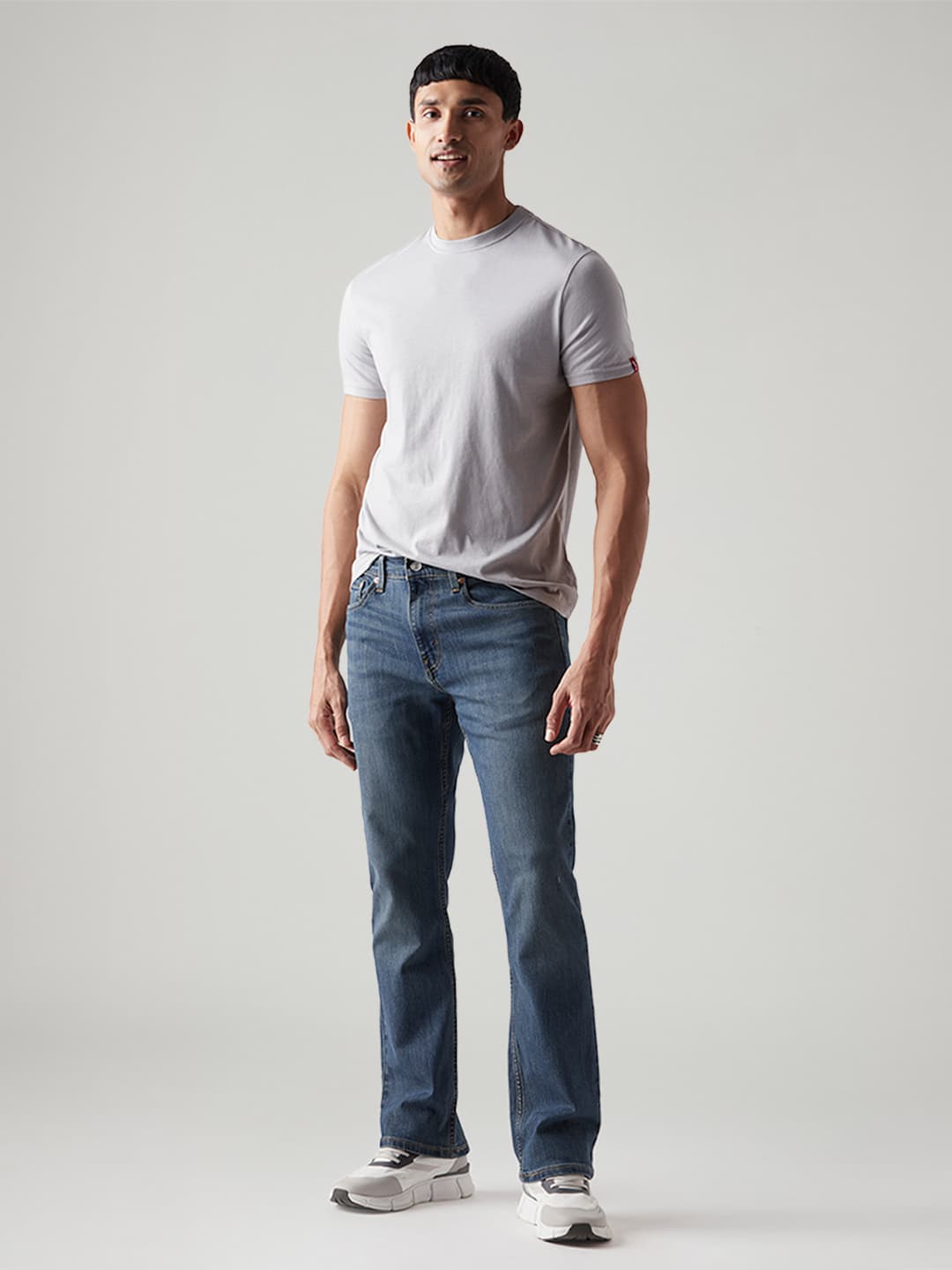 Men's Blue Casual Solid Mid Rise Jeans