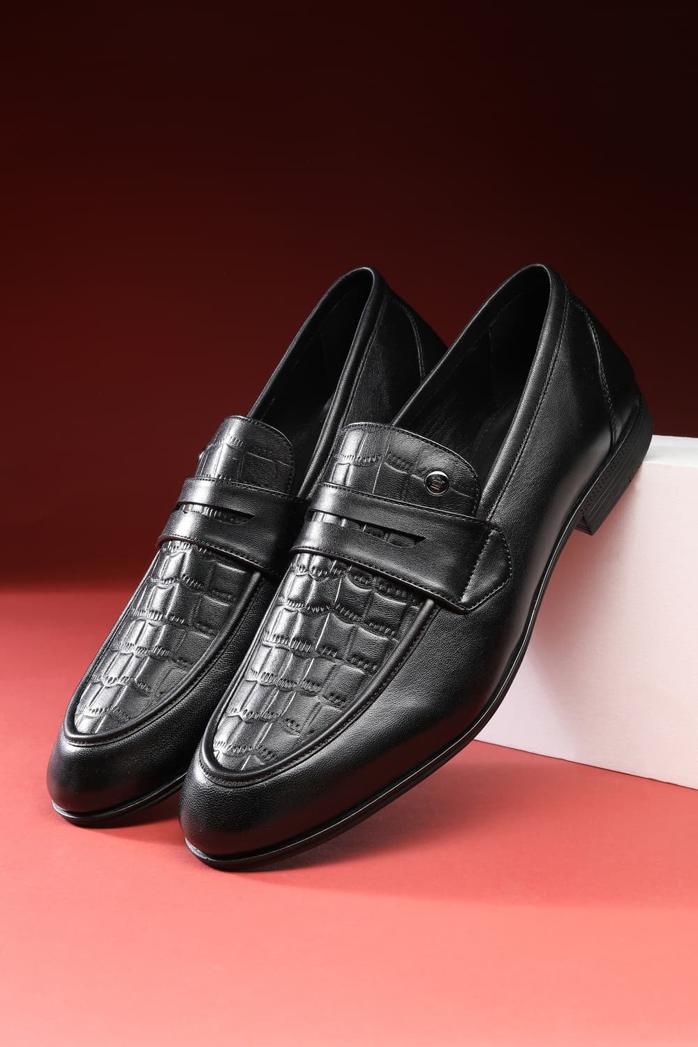 Men's Black Formal Slip-On Loafers