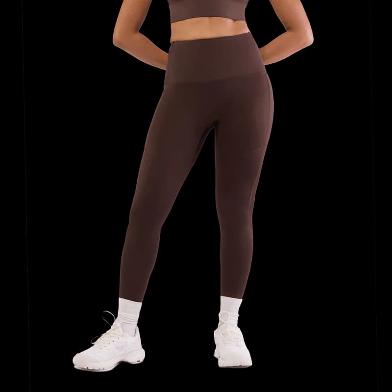 Women's Regular Brown Casual Solid Slim Fit Elasticated Leggings