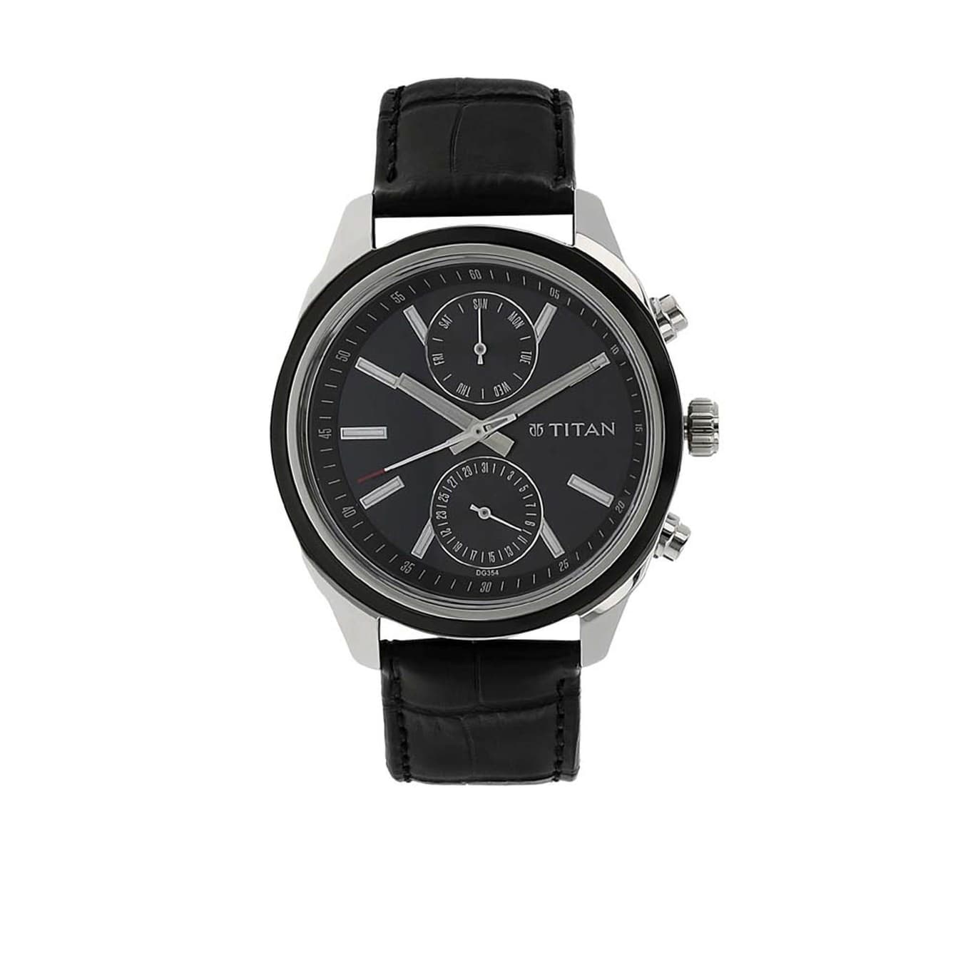 Men's Black Casual Chronograph Watch - NU1733KL01