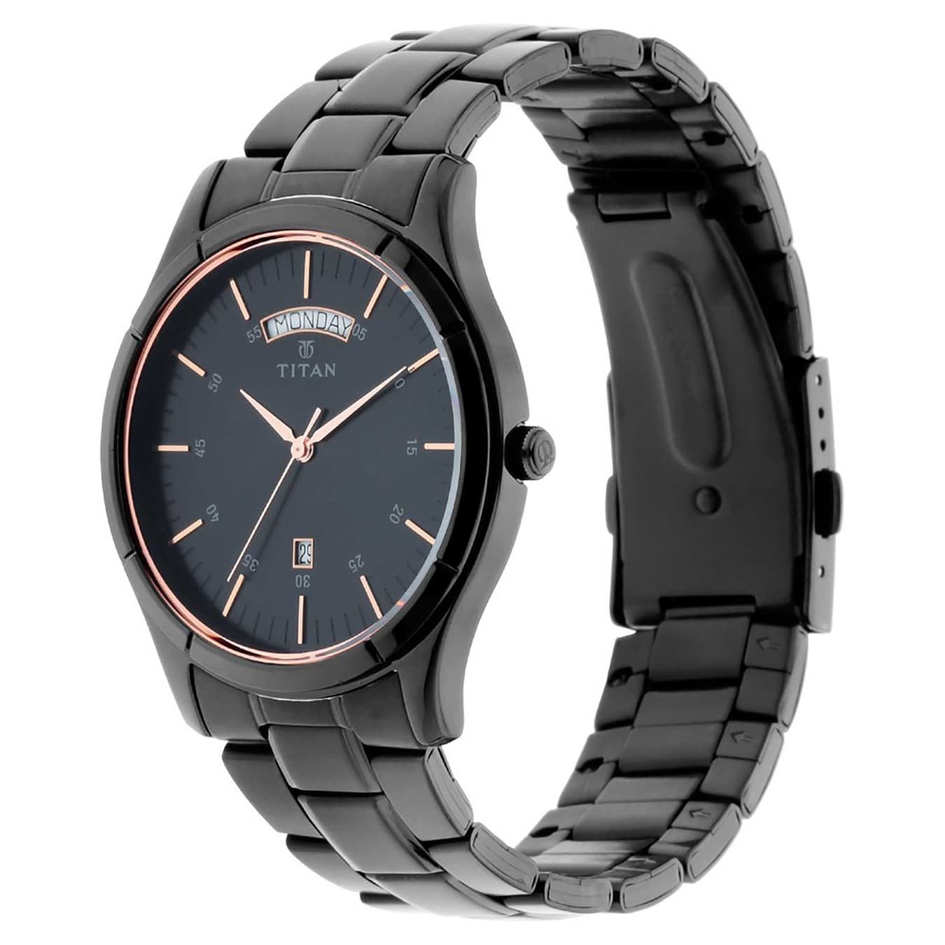 Men's Black Casual Analog Watch - NU1767NM01