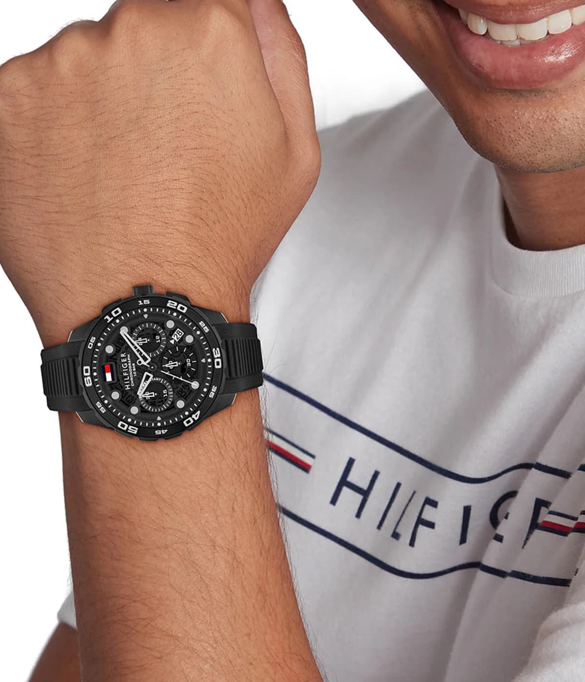 Men's Black Casual Chronograph Watch - TH1792233