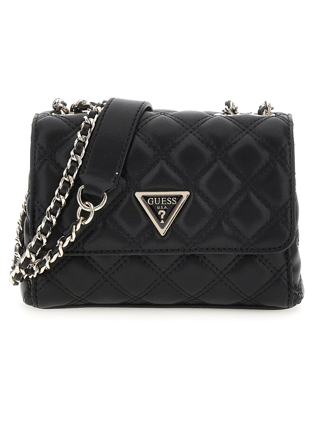 Women's Black Quilted Casual PU Mini Bag