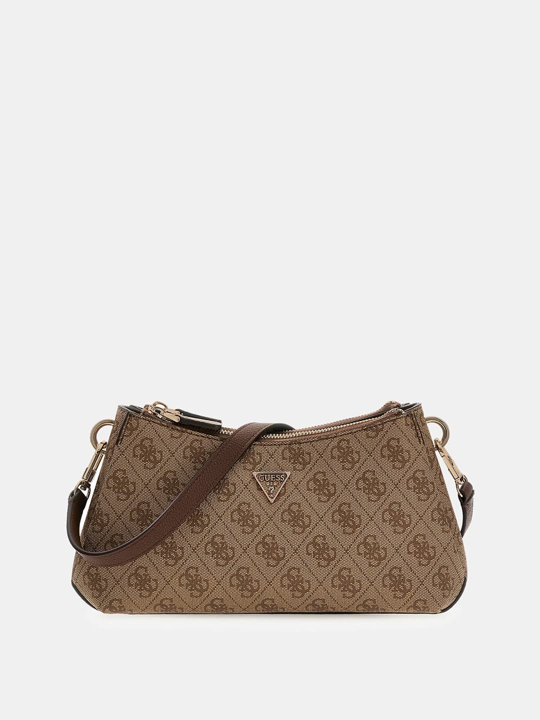 Women's Brown Logo Pattern Casual PU Mini Bag