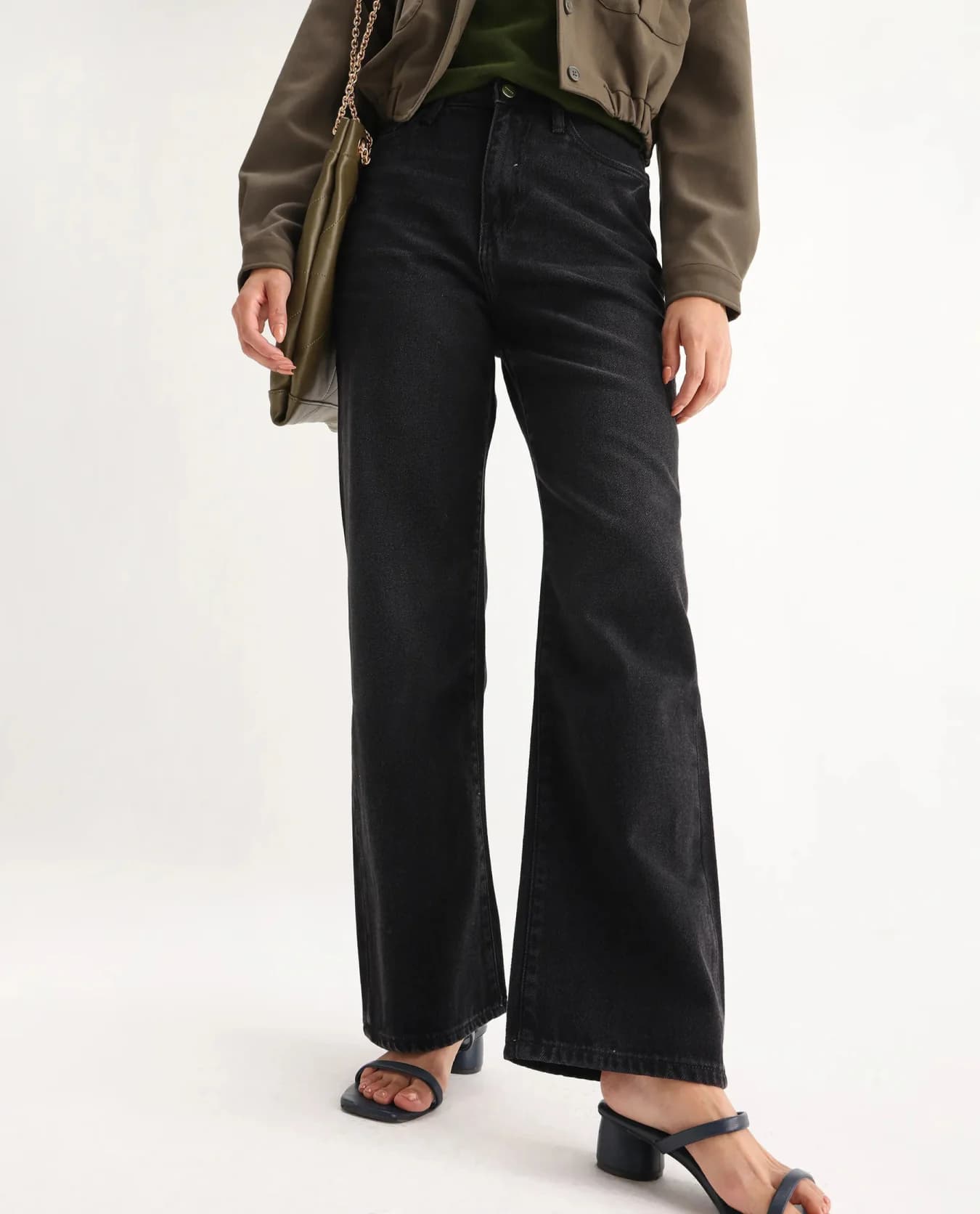 Women's Black Casual Solid High Rise Jeans