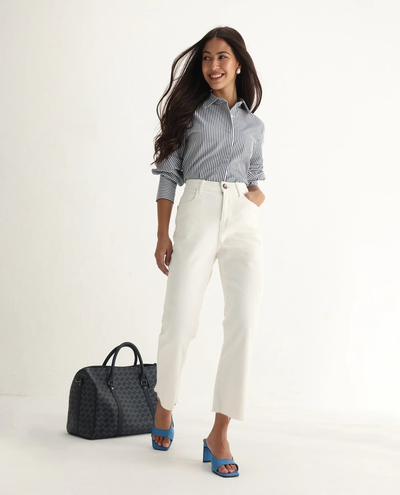 Women's White Casual Solid High Rise Jeans